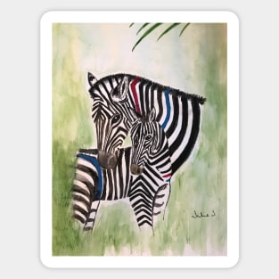 Horses in Pyjamas Zebra Sticker